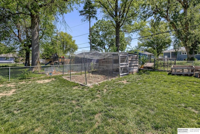 4332 Vinton St, Omaha, NE 68105 - view of yard featuring exterior structure and an outbuilding