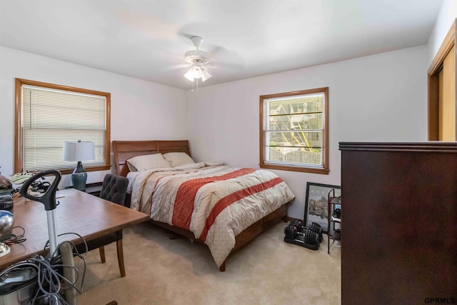 2206 N 56th St, Omaha, NE 68104 - bedroom featuring light colored carpet and ceiling fan