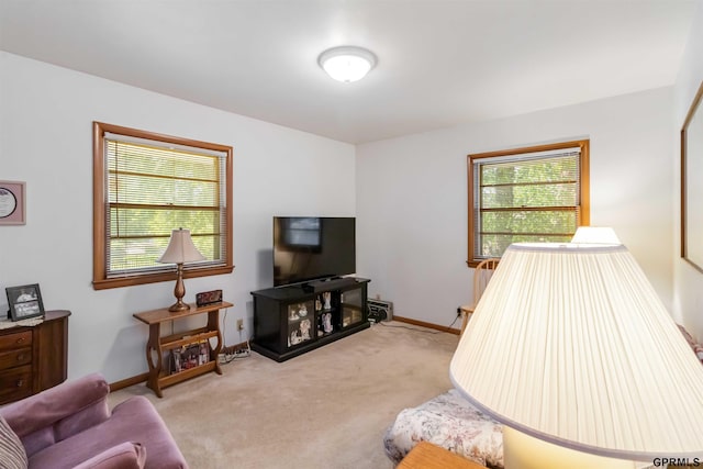 2206 N 56th St, Omaha, NE 68104 - carpeted living area with baseboards