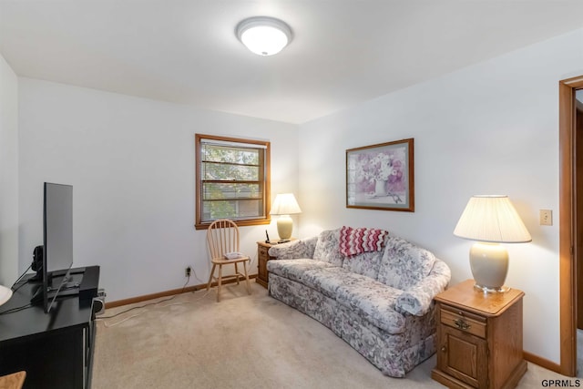 2206 N 56th St, Omaha, NE 68104 - living area with light colored carpet, baseboards, and an office area