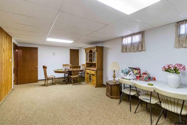 2206 N 56th St, Omaha, NE 68104 - carpeted dining room with a paneled ceiling