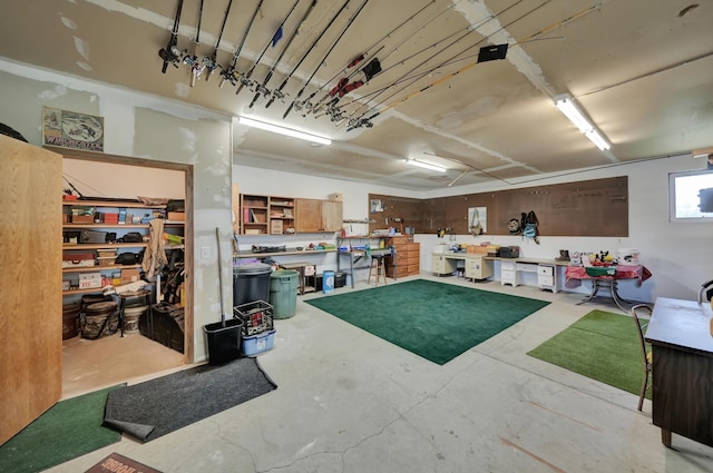 40798 US Highway 6, Cambridge, NE 69022 - miscellaneous room with unfinished concrete flooring and a workshop area