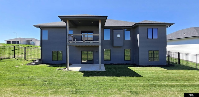12003 S 109th St, Papillion, NE 68046 - back of house featuring a balcony and a patio
