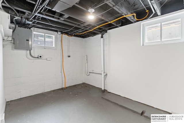 2035 N 50th St, Omaha, NE 68104 - below grade area with electric panel and concrete block wall