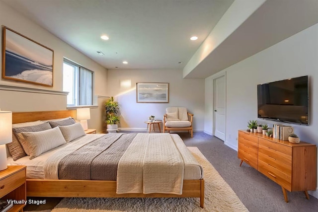 18855 Mason Plz, Omaha, NE 68022 - bedroom with carpet floors, recessed lighting, and baseboards