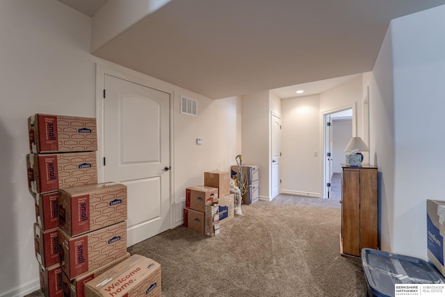18855 Mason Plz, Omaha, NE 68022 - living area featuring carpet, baseboards, and recessed lighting