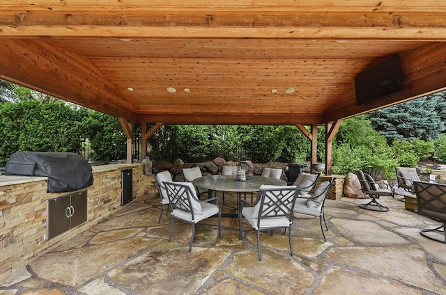 2025 S 189th Cir, Omaha, NE 68130 - view of patio / terrace featuring outdoor dining space and a gazebo