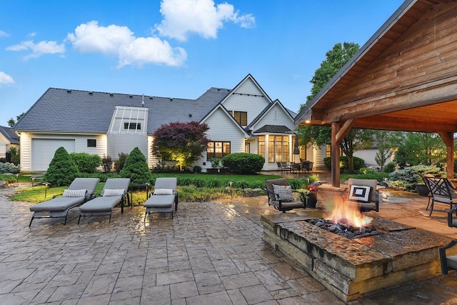 2025 S 189th Cir, Omaha, NE 68130 - view of patio / terrace with a fire pit