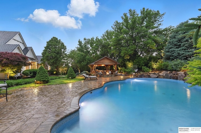 2025 S 189th Cir, Omaha, NE 68130 - swimming pool with a gazebo and a patio