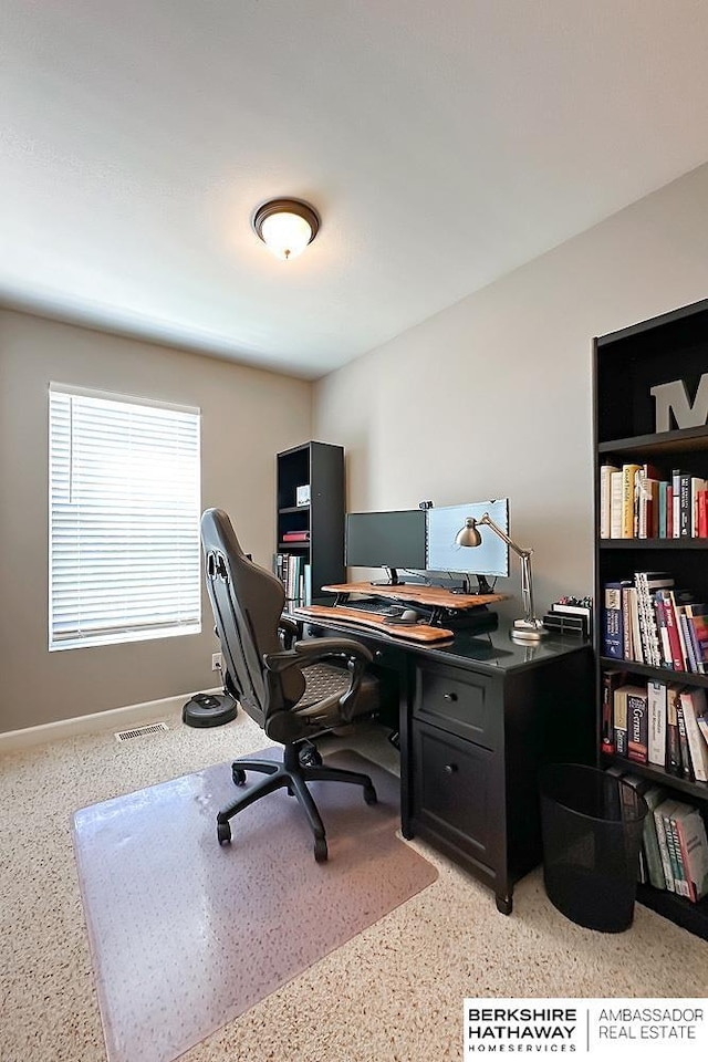 18914 C St, Omaha, NE 68130 - office featuring dark aggregate flooring