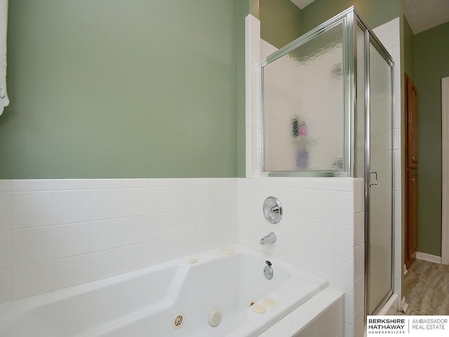 5103 N 140th St, Omaha, NE 68164 - bathroom featuring a shower stall and a jetted tub