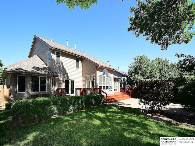 5103 N 140th St, Omaha, NE 68164 - back of house featuring a deck