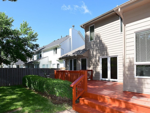 5103 N 140th St, Omaha, NE 68164 - rear view of house with a wooden deck