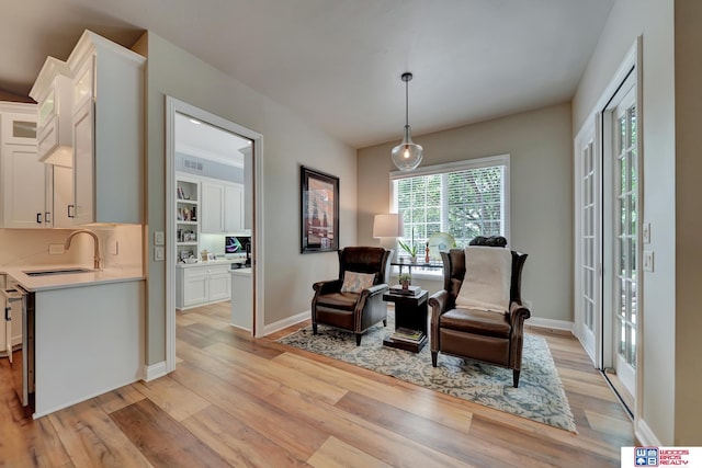 6602 Pheasant Run Pl, Lincoln, NE 68516 - living area with light wood-type flooring and baseboards