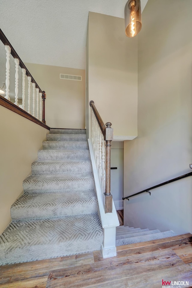 430 N 86th St, Lincoln, NE 68505 - stairway with wood finished floors