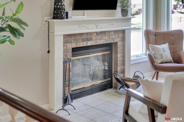 430 N 86th St, Lincoln, NE 68505 - detailed view of a brick fireplace