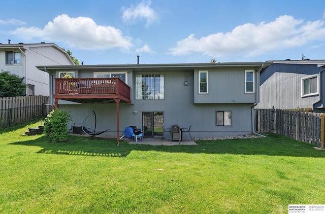 4019 N 147th St, Omaha, NE 68116 - rear view of house with a patio area and a wooden deck