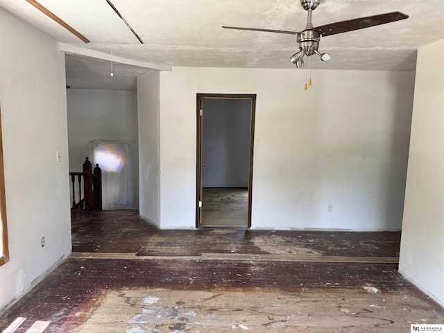 204 E York Ave, Dewitt, NE 68341 - unfurnished room with attic access and a ceiling fan