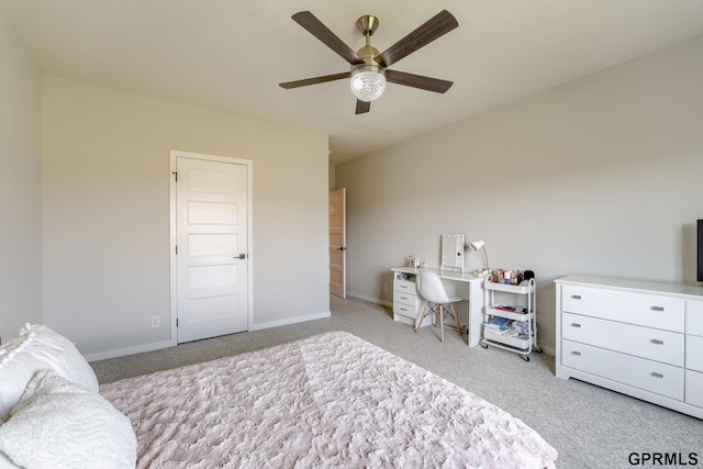 18403 Greenleaf St, Omaha, NE 68136 - carpeted bedroom featuring baseboards and ceiling fan