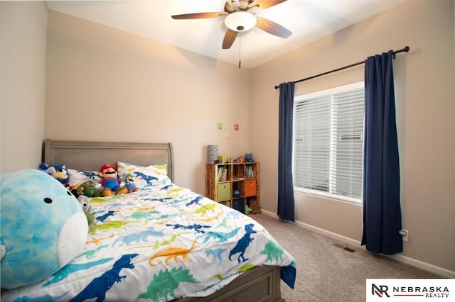 10425 S 110th St, Papillion, NE 68046 - carpeted bedroom with baseboards and a ceiling fan