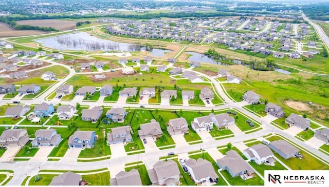 10425 S 110th St, Papillion, NE 68046 - aerial view of residential area featuring a nearby body of water