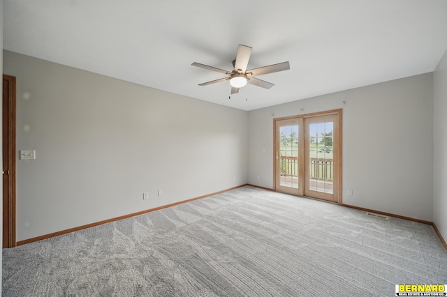5665 I Rd, Nebraska City, NE 68410 - empty room with ceiling fan, baseboards, and carpet flooring