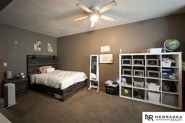 21204 Hampton Dr, Gretna, NE 68028 - bedroom featuring carpet floors and ceiling fan