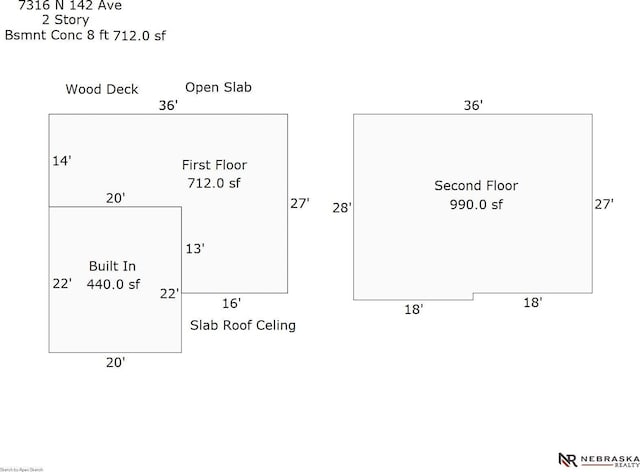 7316 N 142nd Ave, Omaha, NE 68142 - home floor plan