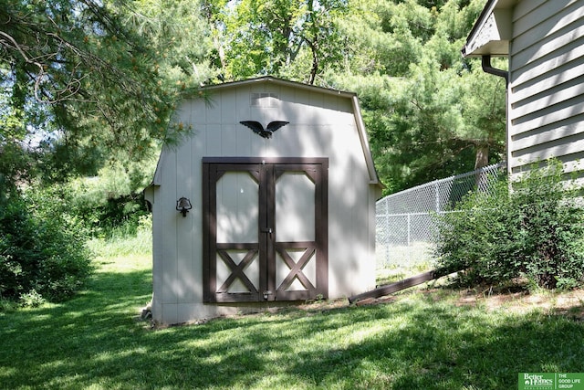 9706 N 51st St, Omaha, NE 68152 - view of shed featuring view of scattered trees