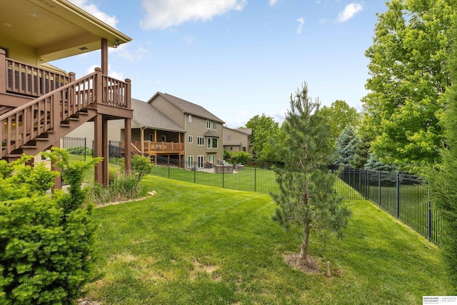 14906 Hanover St, Bennington, NE 68007 - view of yard with a deck