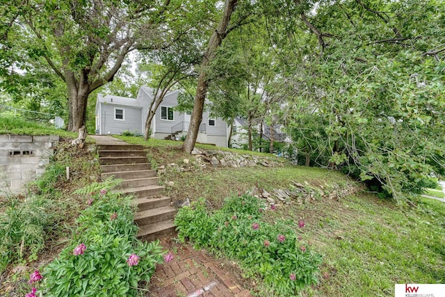 4714 Parker St, Omaha, NE 68104 - view of yard featuring stairs