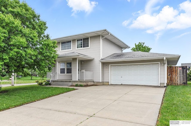 1502 Florence Blvd, Omaha, NE 68110 - traditional-style home featuring an attached garage, concrete driveway, and a porch