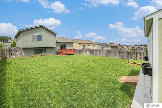 7423 N 139th Ave, Omaha, NE 68142 - view of yard with a deck and a residential view