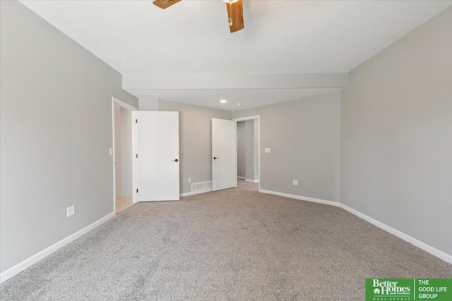 16831 Chandler St, Omaha, NE 68136 - unfurnished bedroom featuring carpet floors, baseboards, ceiling fan, and recessed lighting