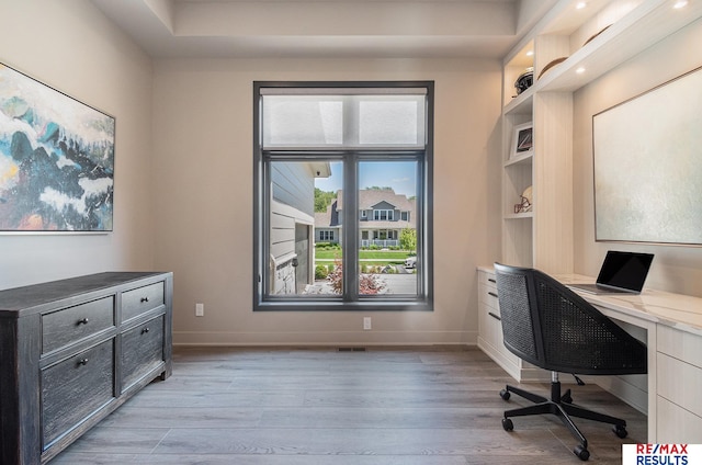 1520 S 218th St, Elkhorn, NE 68022 - office area with light wood-type flooring, baseboards, and recessed lighting