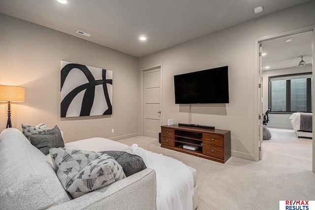 1520 S 218th St, Elkhorn, NE 68022 - bedroom featuring light carpet, recessed lighting, and baseboards