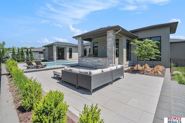 1520 S 218th St, Elkhorn, NE 68022 - view of patio with an outdoor hangout area
