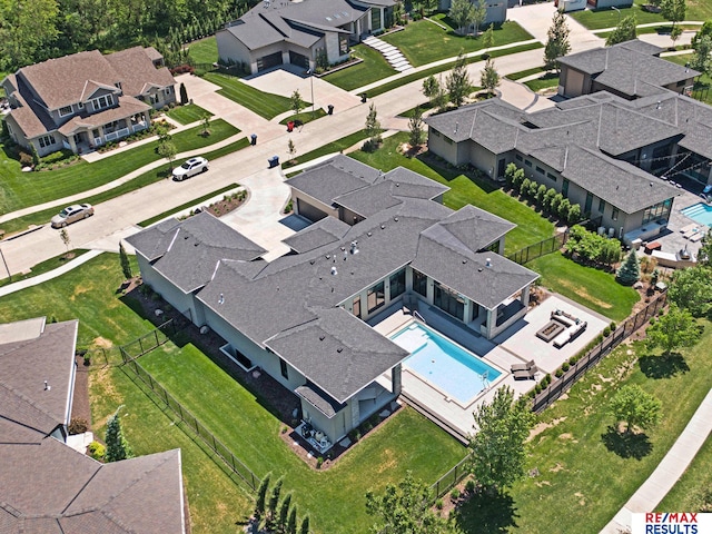 1520 S 218th St, Elkhorn, NE 68022 - aerial perspective of suburban area featuring a pool area