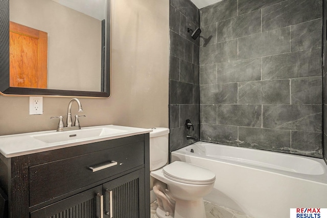 4709 Cuming St, Omaha, NE 68132 - bathroom with toilet, bathtub / shower combination, and vanity