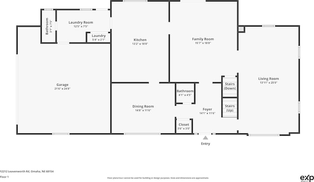 12212 Leavenworth Rd, Omaha, NE 68154 - floor plan / room layout