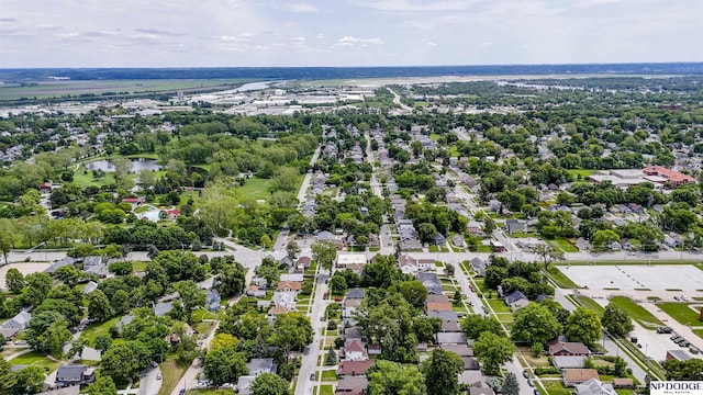 3185 Stone Ave, Omaha, NE 68111 - aerial view of residential area with a nearby body of water