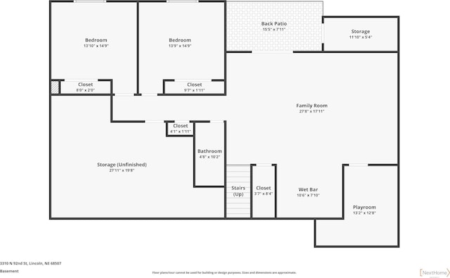 3310 N 92nd St, Lincoln, NE 68507 - floor plan / room layout