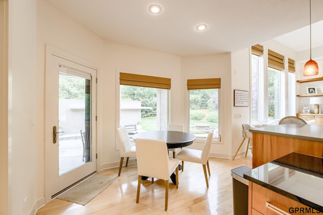6500 Pheasant Run Ct, Lincoln, NE 68516 - dining space with light wood-style floors, recessed lighting, and baseboards