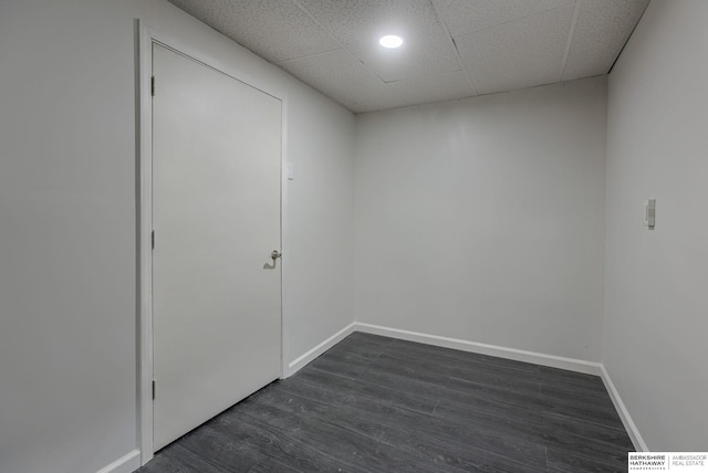 3121 State St, Omaha, NE 68112 - spare room with baseboards, dark wood finished floors, and recessed lighting