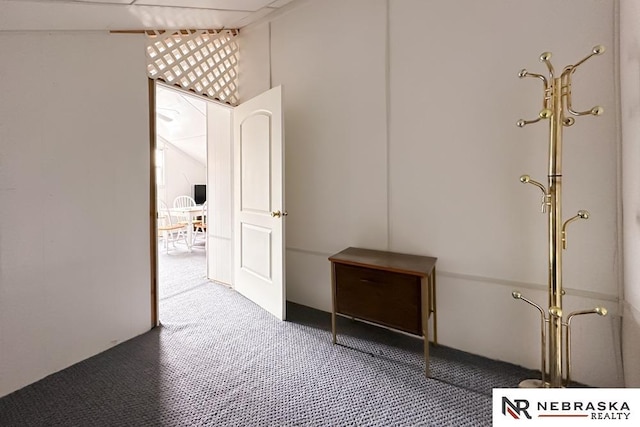 2203 Beaver Lake Blvd, Plattsmouth, NE 68048 - hall featuring carpet floors and lofted ceiling