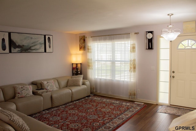 7014 N 89th St, Omaha, NE 68122 - living area featuring wood finished floors and baseboards