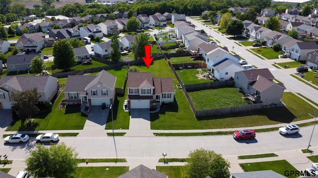7014 N 89th St, Omaha, NE 68122 - aerial perspective of suburban area