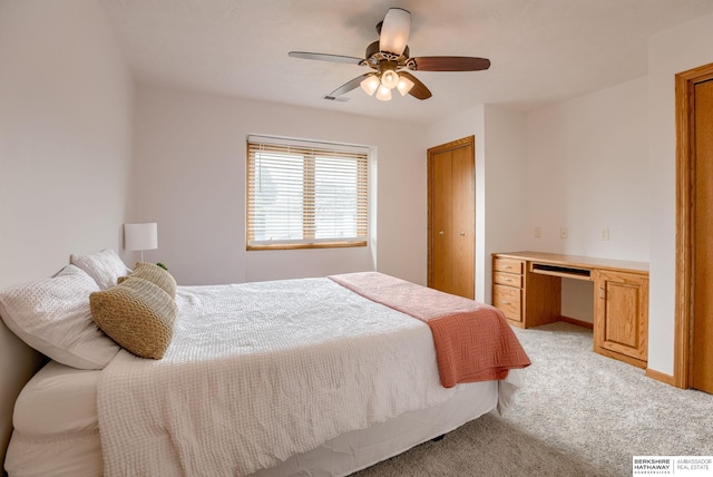 9711 S 176th St, Omaha, NE 68136 - bedroom featuring light carpet and a ceiling fan