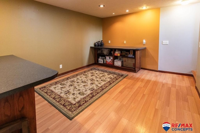 29300 S Golden Pond Rd, Firth, NE 68358 - office area with recessed lighting, light wood finished floors, and baseboards