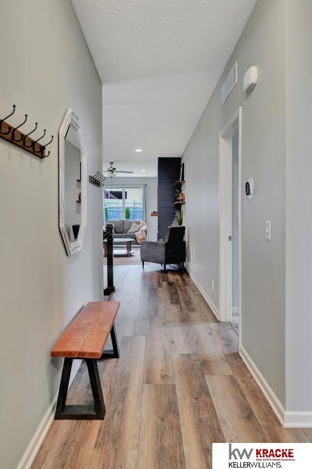 7237 Yankee Woods Dr, Lincoln, NE 68516 - hall with light wood-style floors and baseboards